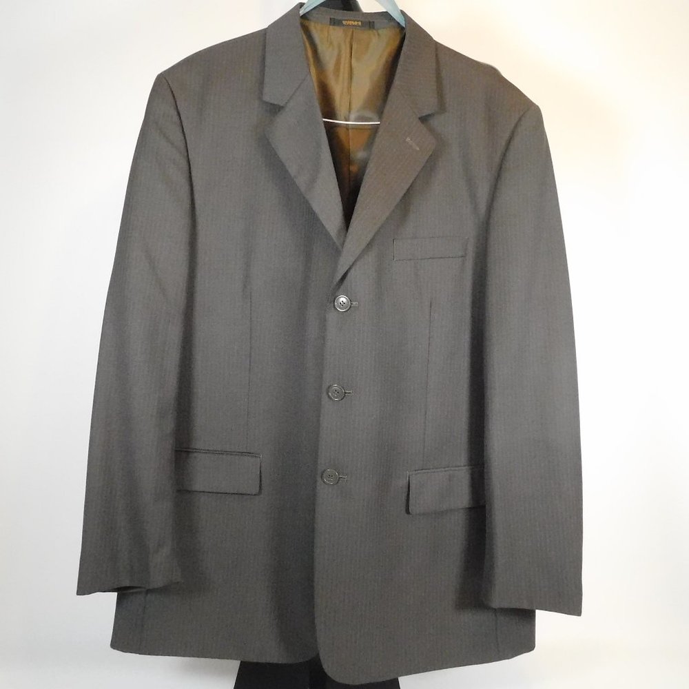 GVB Gray Pinstripe Suit Jacket 40R CL3109 0420
